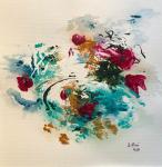 Abstrait turquoise et&nbsp;rouge