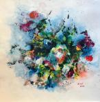 2019 acrylique bleu rouge&nbsp;blanc