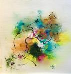 abstrait jaune rouge et&nbsp;vert