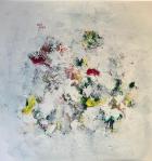 Acrylique blanc et&nbsp;rouge