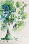 Aquarelle arbre automne