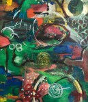 Acrylique abstrait très&nbsp;coloré