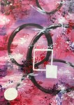 Acrylique fushia et&nbsp;noir