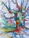 Aquarelle arbre couleur