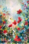 2023 Acrylique coquelicots / 40 x&nbsp;27
