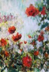 2023 Acrylique coquelicots  / 38 x&nbsp;25,5