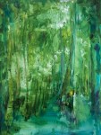 2024 – acrylique lumière et arbres vert affiche 42 x&nbsp;30